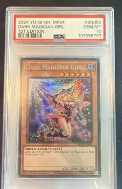 Yugioh Dark Magician Girl MP24-EN053 1st Edition P Secret Rare PSA 10 Gem Mint - Image 1