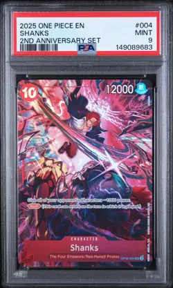 2025 One Piece English Version 2nd Anniversary Set Shanks PSA 9 - Image 1