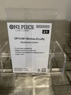 One Piece TCG English Ichiban Kuji Monkey D. Luffy Promo (OP13-001) NEW SEALED - Image 2