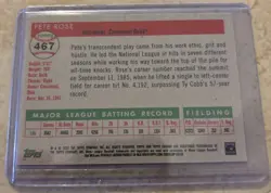 Topps Chrome Platinum 2025 Pete Rose True red Refractor 1/5 - Image 2