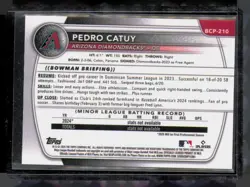 2025 Bowman Chrome #BCP-210 Pedro Catuy Prospects Blue #/150 - Image 2