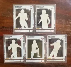 (5) Lot Of 2024 Panini Clearly Donruss Rated Rookies Brock Bowers (RC) - Image 2