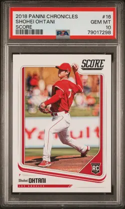 2018 Panini Chronicles Shohei Ohtani Score RC Rookie PSA 10 Los Angeles Angels - Image 1