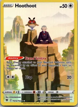 Hoothoot Holo Ultra Rare SWSH10: Astral Radiance Trainer Gallery TG12/TG30 NM - Image 1