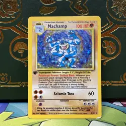 Pokemon TCG - Machamp - 8/102 - Holo - 1st Edition - Base Set MP - Image 1
