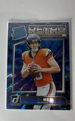 2024 Panini Donruss - Rated Rookie Retro Bo Nix #19 (RC) - Image 1