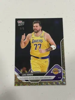 Luka Doncic Lakers 51 PT 2025-26 NBA Topps NOW Card 204 FoilFractor 1/1 - Image 3