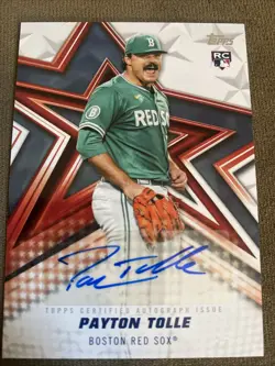 2026 Topps Series 2 Payton Tolle BSA2-PT Stars Auto Rookie RC Boston Red Sox - Image 1