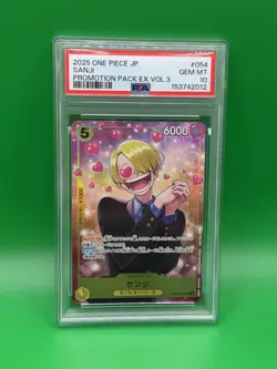 2025 One Piece Sanji #054 Promotion Pack EX Vol.3 JP PSA 10 - Image 1