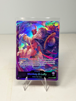 • Monkey.D.Luffy • OP05-060 Leader SD 18 PURPLE Holo Foil One Piece TCG NM - Image 1
