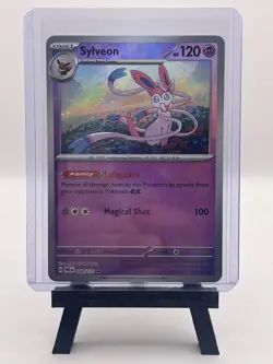 Pokemon PRISMATIC EVOLUTIONS SYLVEON Poke Ball Reverse Holo Rare 040/131 TCG - Image 1