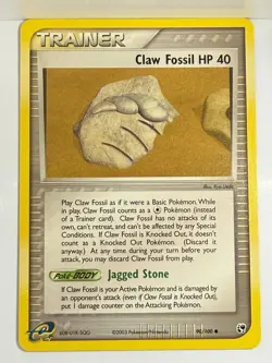 Claw Fossil 90/100 Common Sandstorm Pokemon NM - Image 1