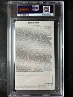 1999 Pokemon Toys R Us Gotta Catch Mew & Others Peel and Win Giveaway PSA 5 - Image 2