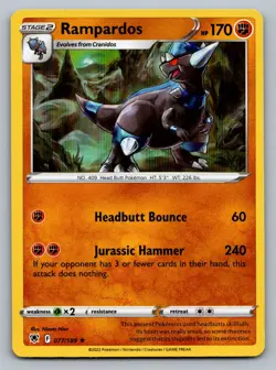 Pokemon TCG SWSH10: Astral Radiance Rampardos 077/189 - Image 1
