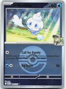 N's Vanillite (Poke Ball) 049/217 Common Ascended Heroes Pokemon Reverse Holo NM - Image 1