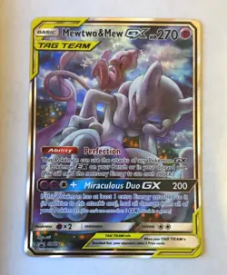 Mewtwo & Mew GX Holo Promo EN SM191 SM 270 HP Pokemon TCG - Mint - Pokemon Card - Image 1