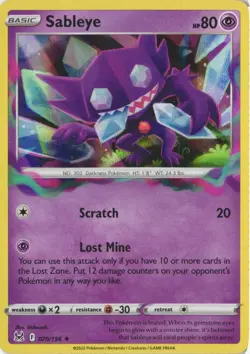 Sableye 070/196 Holo Rare Lost Origin Pokemon Holo Near Mint - Image 1