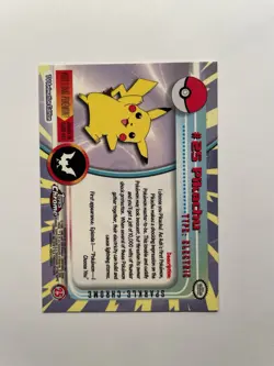 2000 Topps Chrome Pokemon - Pikachu #25 - Sparkle Variation (SUPER RARE!) - Image 2