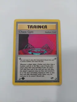 Chaos Gym 102/132 LP 1st Edition Gym Challenge Rare Vintage Pokemon Card - Image 1