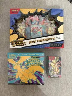 Pokemon Ascended Heroes ETB & Booster Bundle & Mega Ex Box Lot Factory Sealed - Image 1