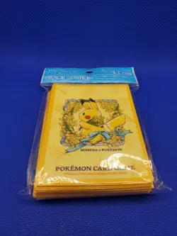 Pokemon Center Japan Exclusive Pikachu Spring Mimosa Card Sleeves 64 Count New - Image 2