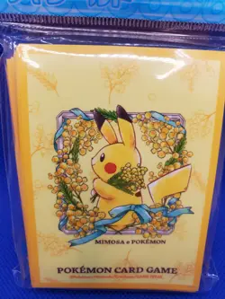 Pokemon Center Japan Exclusive Pikachu Spring Mimosa Card Sleeves 64 Count New - Image 3
