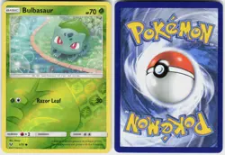 Bulbasaur 1/73 Common Shining Legends Pokemon Reverse Holo NM - Image 1