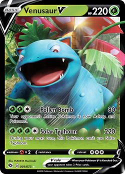 Pokemon - Venusaur V (001/073) [Sword & Shield: Champion's Path] Holofoil - Image 1