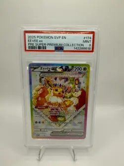 2025 POKEMON SVP EN-SV BLACK STAR PROMO #174 EEVEE EX PSA 9 - Image 1