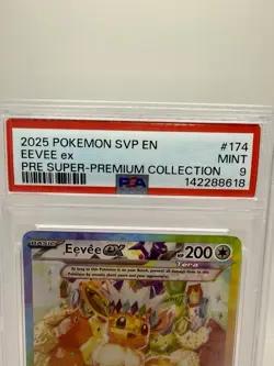 2025 POKEMON SVP EN-SV BLACK STAR PROMO #174 EEVEE EX PSA 9 - Image 2