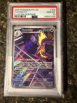 2025 POKEMON PFL EN-PHANTASMAL FLAMES ILLUSTRATION RARE #103 TOXTRICITY PSA 10 - Image 1