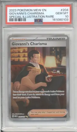Pokemon 151 Giovanni's Charisma 204/165 PSA 10 - Special Illustration Rare - Image 1