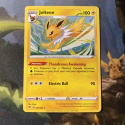 Jolteon (Vivid Voltage 047/185) cosmos holo rare variant Pokemon TCG card - Image 1