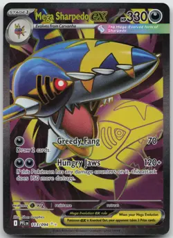 Mega Sharpedo ex 113/094 Ultra Rare Phantasmal Flames Pokemon Holo NM/M - Image 1
