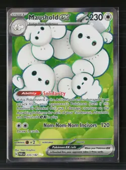 Pokemon 2023 Paradox Rift Maushold EX SAR #233/182 - Image 1