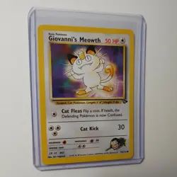 Giovanni’s Meowth 74/132 Common Unlimited Gym Challenge Pokemon Cards Near Mint - Image 1
