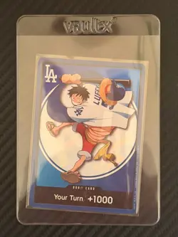 Bandai One Piece x Los Angeles Dodgers Monkey D. Luffy Don!! Card Promo Holo - Image 1
