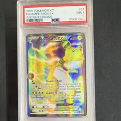 Pokemon TCG Ampharos EX 87/98 XY Ancient Origins Full Art Holo EN PSA 9 2015 - Image 1