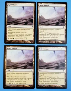 4x Sejiri Steppe Worldwake 2010 Mtg Magic White Plains Mana Land Card 142 - Image 1