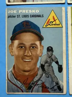 1954 Topps Baseball Lot Of 4, Harvey Haddix, Eddie Stanky, Joe Presko, G-Vg - Image 4