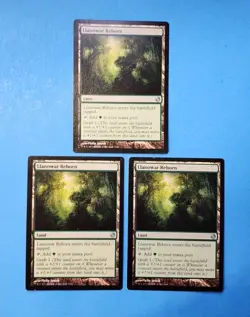 3x Llanowar Reborn Duel Decks Heroes vs Monsters Mtg Magic Forest Land Card 293 - Image 1