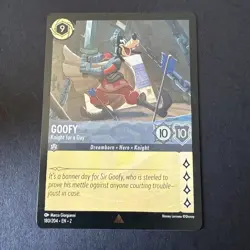 GOOFY - Knight for a Day 180/204 Rare Lorcana Rise of the Floodborn NM HOLO - Image 1