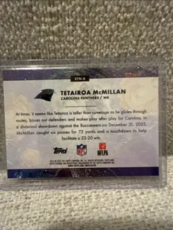 2025 Topps Cosmic Chrome - Tetairoa McMillan #STN-6 Stars In The Night (RC, SP) - Image 2