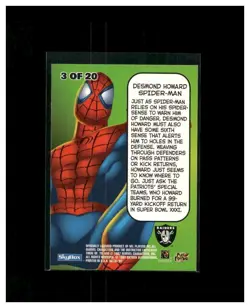1997 Metal Universe Marvel Metal #3 Desmond Howard, Spider-Man - Image 2