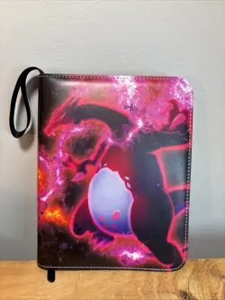 Pokemon Card Binder With Sleeves With Wrist Band For Easy Carry New - Image 1