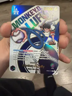 Monkey D Luffy EB02-010 L Dodgers One Piece Night Promo Card English 2025 - Image 2