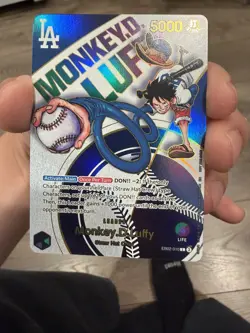 Monkey D Luffy EB02-010 L Dodgers One Piece Night Promo Card English 2025 - Image 3