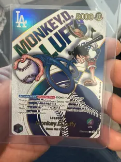 Monkey D Luffy EB02-010 L Dodgers One Piece Night Promo Card English 2025 - Image 4
