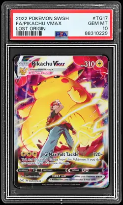 2022 Pokemon Sword And Shield Lost Origin Pikachu Vmax PSA 10 Trainer Gallery - Image 1