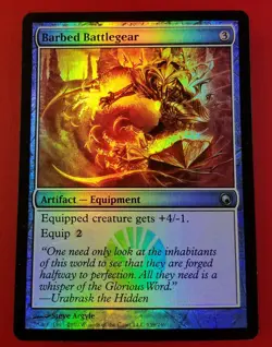 1x Barbed Battlegear | FOIL | Scars of Mirrodin | MTG Magic Cards - Image 1